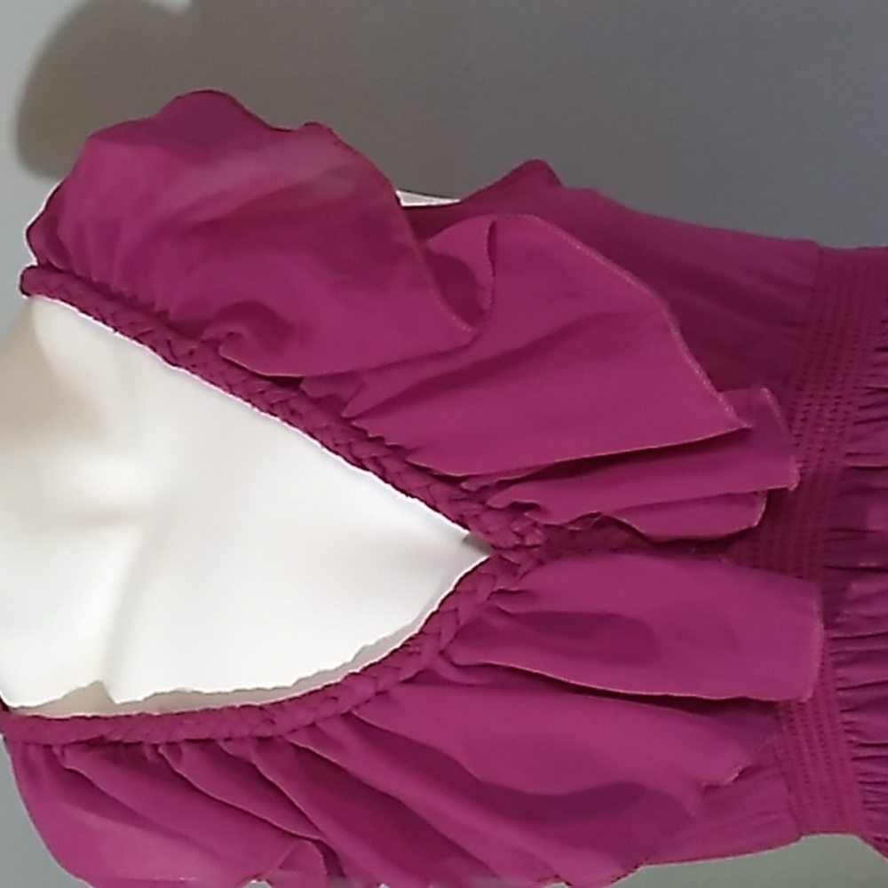CCO New, | Robin K. | S pink blouse tunic v neck , ruffles neck BLOUSE OR DRESS - Picture 10 of 12